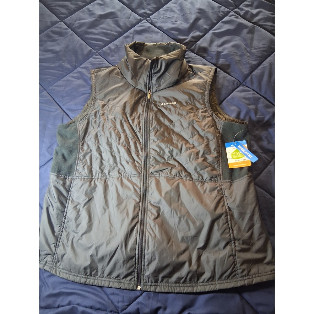 Columbia Mens Omni-Shield Insulated Quilted Vest Black Regular Fit 2X